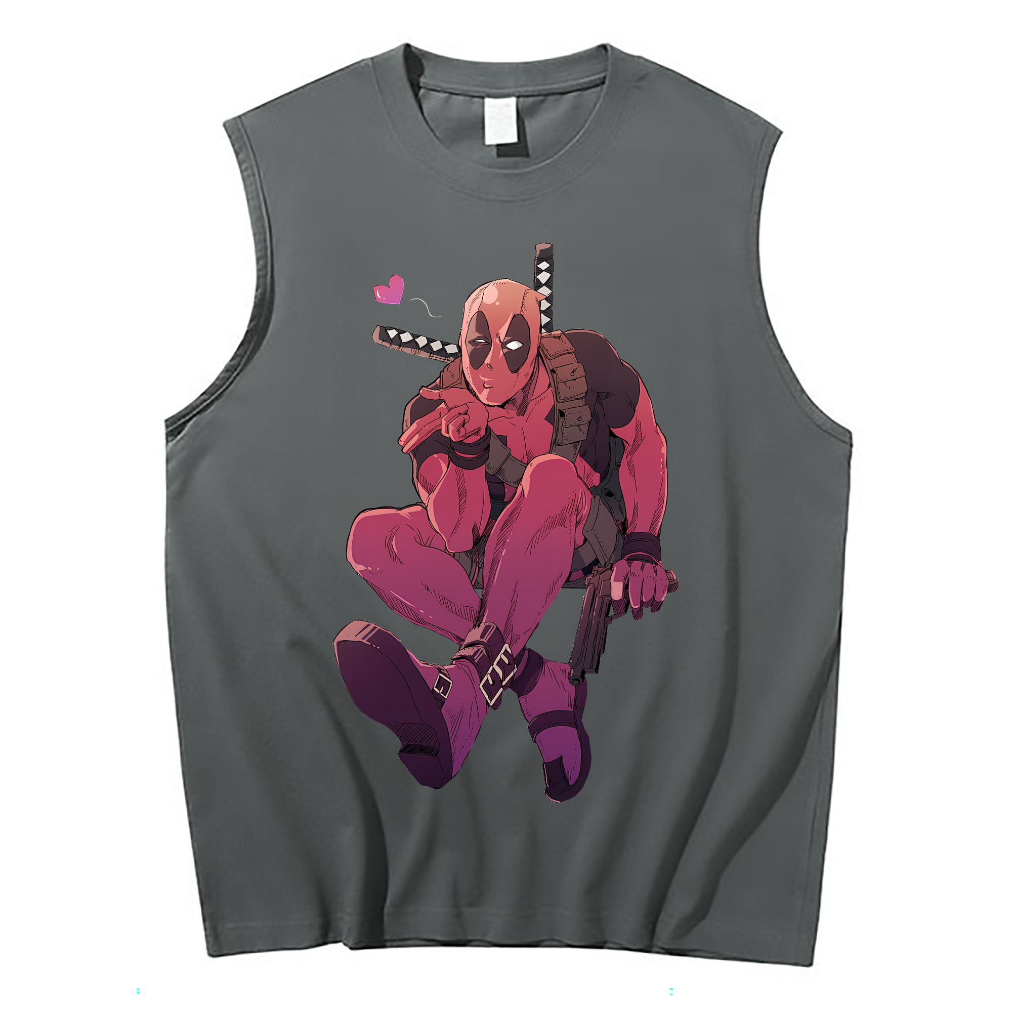 （画像用） Deadpool デッドプール コットン100％タンクトップ（フロントプリント）